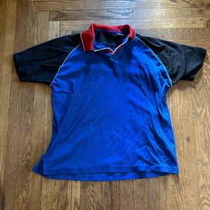 Domino's Pizza Uniform Polo Shirt XL Blue Black Red Workwear Employee Gear